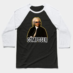 J. S. Bach Composer Baseball T-Shirt